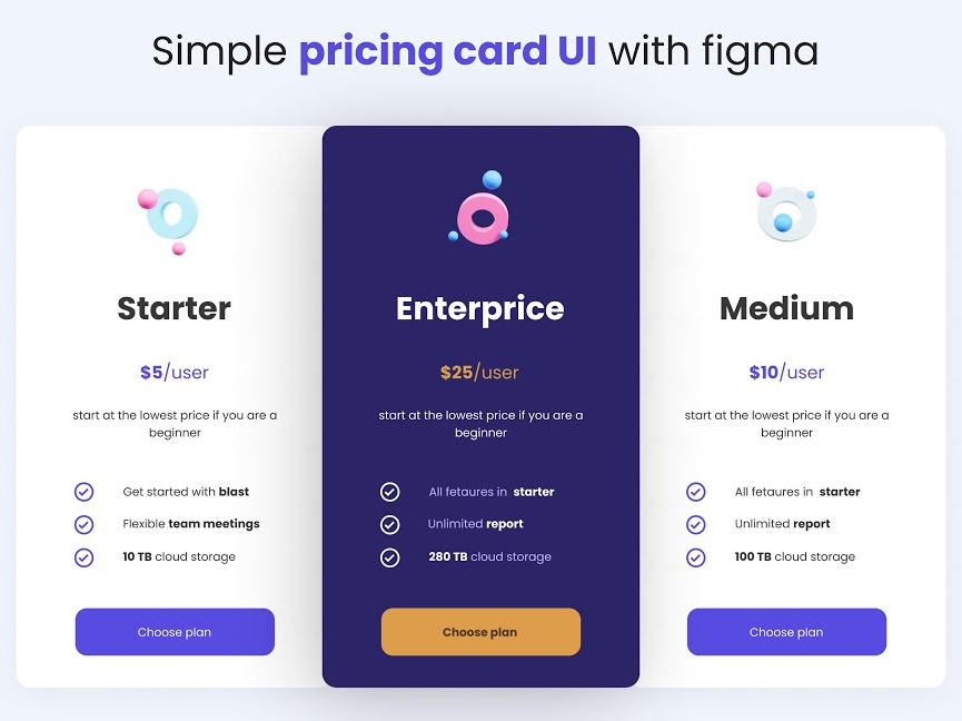 Pricing Card UI - Purchase Subscription by DESIGNIA on Dribbble