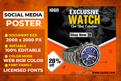 WATCH (Social Media Poster) branding graphic design logo