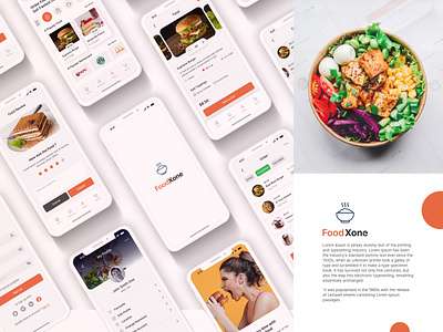 Foodxon Food ordaring Mobile app UI UX Design android apps food delivary apps food ordering app mobile apps ui uiux user interface ux