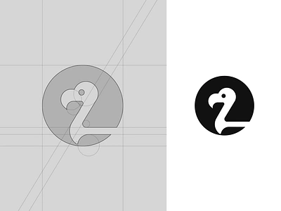 Flamingo brand branding design elegant flamingo graphic design grid illustration logo logotype mark minimalism minimalistic modern negative space sign