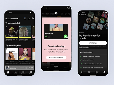 Spotify Mobile Application branding graphic design logo mobileapplication spotify ui