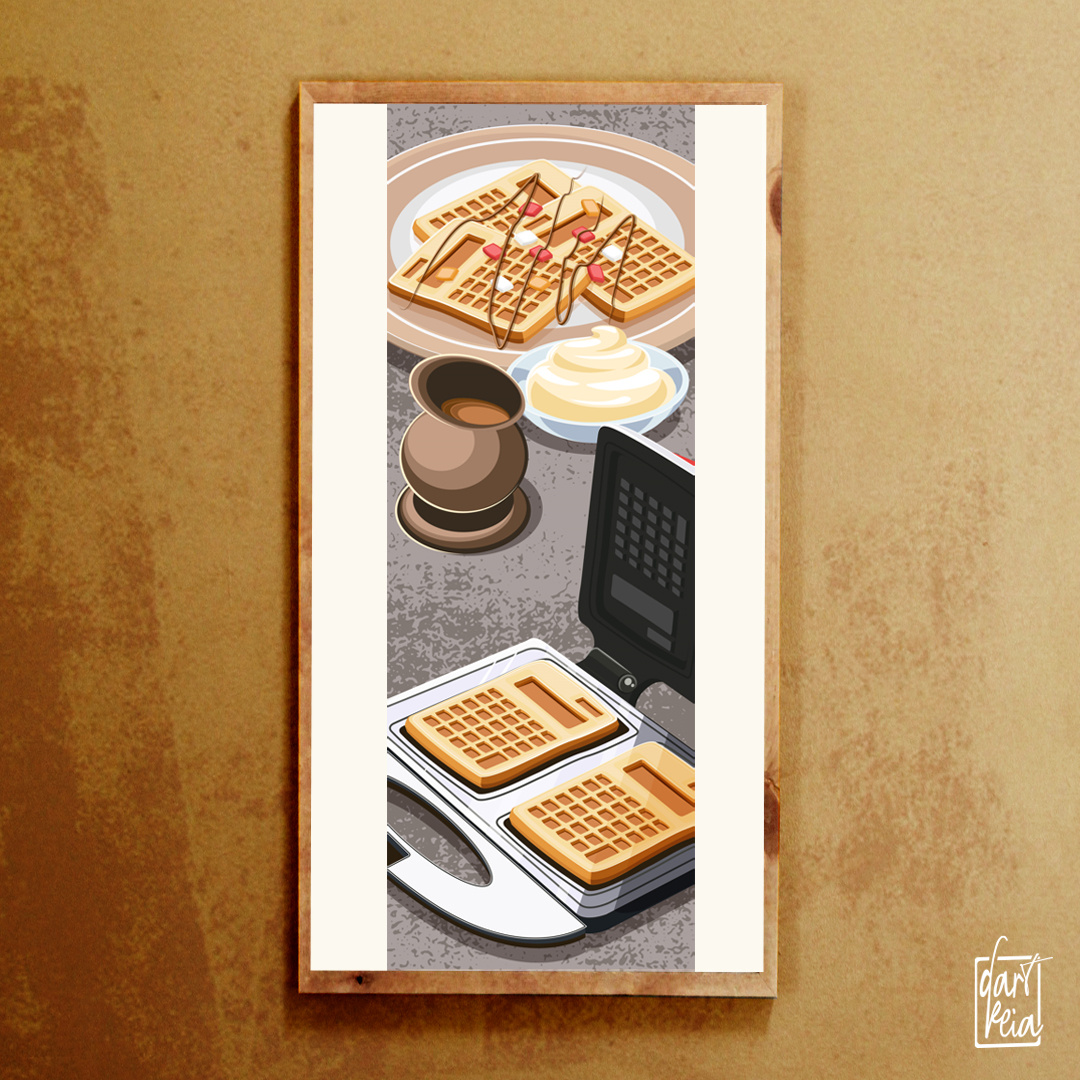 Waffle Maker adobeillustrator calculator digitalart digitalartist digitalillustration illustration vectorart vectorartist vectorillustration waffle wafflelover wafflemaker