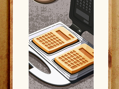 Waffle Maker adobeillustrator calculator digitalart digitalartist digitalillustration illustration vectorart vectorartist vectorillustration waffle wafflelover wafflemaker