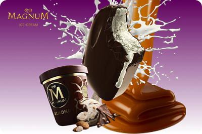 MAGNUM-ice-cream commercial poster design. branding design
