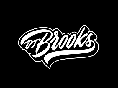 DJ Brooks calligraphy font lettering logo logotype typography vector