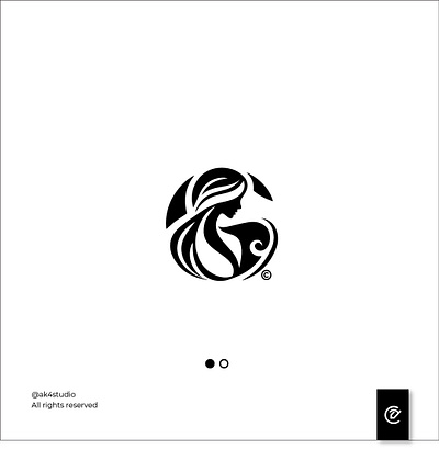Abstract Elegance branding clean design graphic design leaf letter g logo luxury minimal minimalist woman