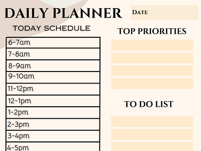 DAILY PLANNER dailyplanner digital art planner