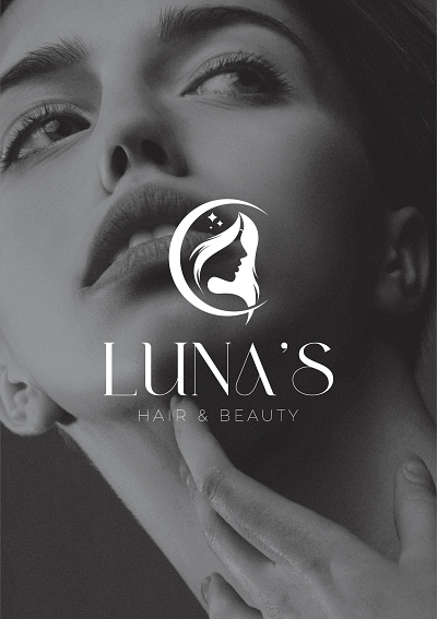 Luna’s Hair & Beauty Logo beauty design designer graphic design hair salon illustrator logo logo design logodesign salon