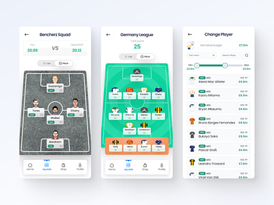 Football Fantasy app design bet creative dashboard fantasy football game gamification illustration nft product soccer sports ui