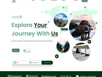 Traveling Agency Website UI Designed figma landing page product designed traveling ui ux designed website