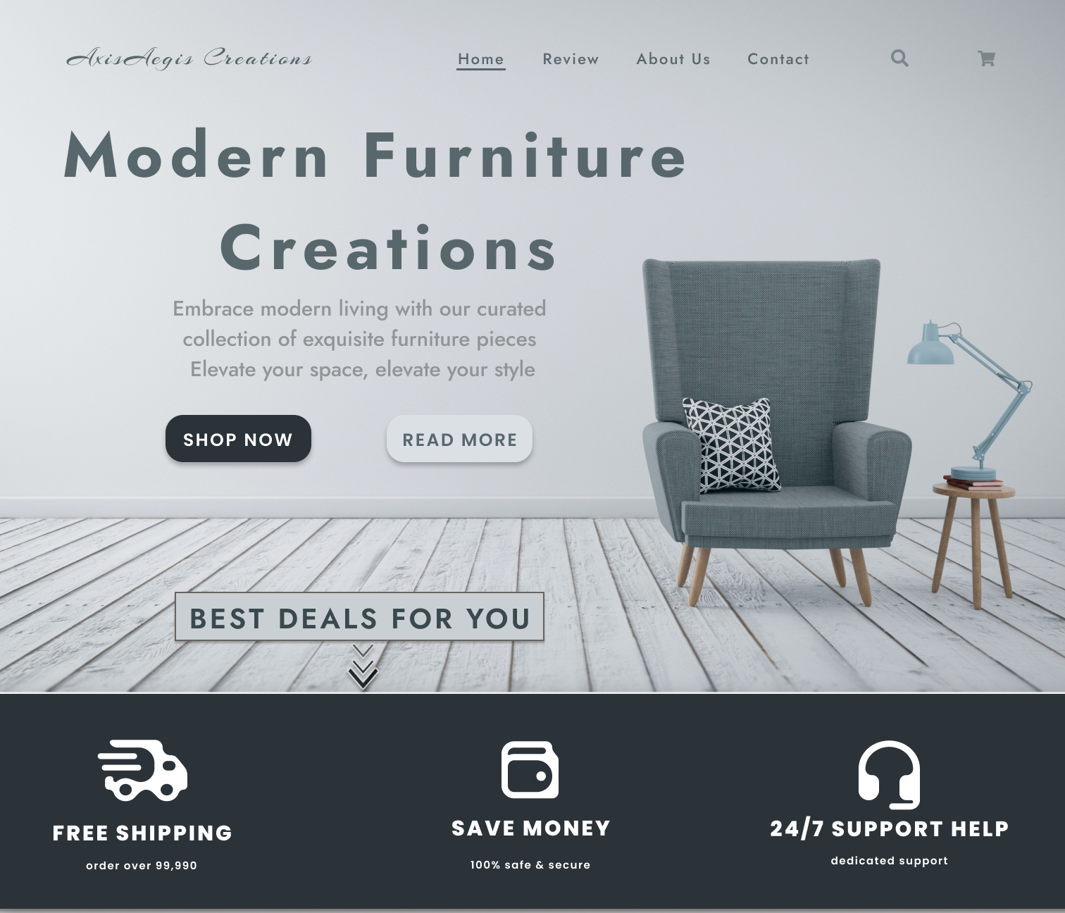 Furniture Website Designed by Syed Mamoon ur Rasheed on Dribbble