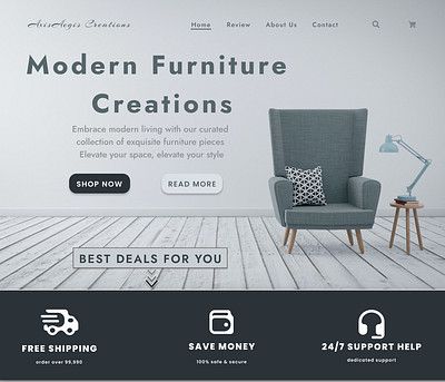 Furniture Website Designed animation branding figma furniture graphic designed landing page ui designed ux designed website