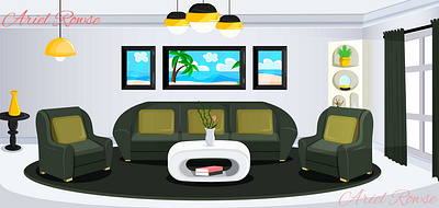 Cartoon Living Room Background background cartoon cartoon background graphic design illustration interior design living room minimal living room sofa set spacious living room ui