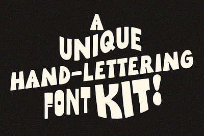 Hand-lettering Kit! Unique! Fonts! bubble font clean font condensed font creative font display font kit painted font retro font reverse contrast reverse contrast font sans serif font serif font typeface