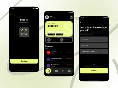 Fintech Application app design black theme black theme design card management creative creative mobile application digital wallet financial management fintech fintech mobile application latest mobile design mobile application smoothing design ui ui design uiux ux ux design