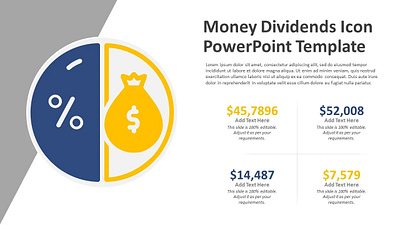 Money Dividends Icon PowerPoint Template creative powerpoint templates kridha graphics powerpoint design powerpoint presentation powerpoint presentation slides powerpoint templates presentation design presentation template