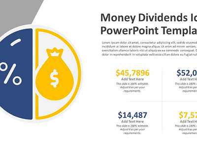 Money Dividends Icon PowerPoint Template creative powerpoint templates kridha graphics powerpoint design powerpoint presentation powerpoint presentation slides powerpoint templates presentation design presentation template