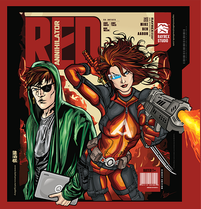 RED ANNIHILATOR COMICS COVER artwork character design comic concept art digital art digital illustration illustration