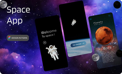 Space App graphic design ui