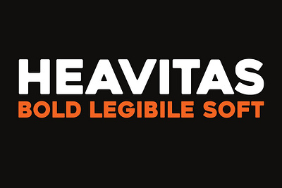 Heavitas font all caps bold branding capitals clean display font geometric sans headline heavy magazine packaging poster rounded soft