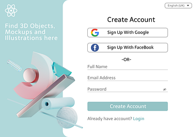 Creating Account figma graphic design login ui ux