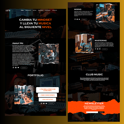 Music Producer Portfolio WordPress Website Design graphic design music portfolio web producer website design web