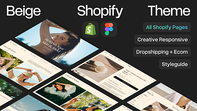 Beige - Shopify Ecom / Dropshipping Template creative website dropshipping ecom store ecommerce website framer online store shopify ui design ui ux ux design webflow