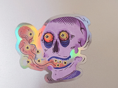 Magical skull sticker design artfair belgianartist design digitalartwork graphicart graphicillustration graphicskull illustration