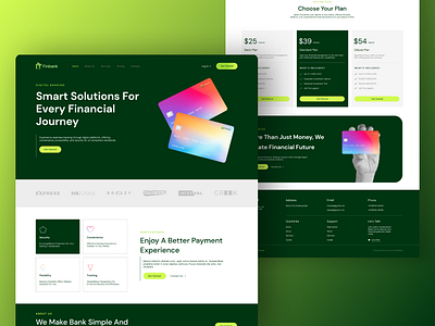 Finbank: Digital Banking Mockup Showcase bankingsolutiondesign bankingsolutions digitalbanking digitalbankingdesign figmadesigns financialtechnology finbankportfolio fintechdesign fintechsolutions landingpagedesign mockupdesign onlinebankingdesign userexperience userexperiencedesign