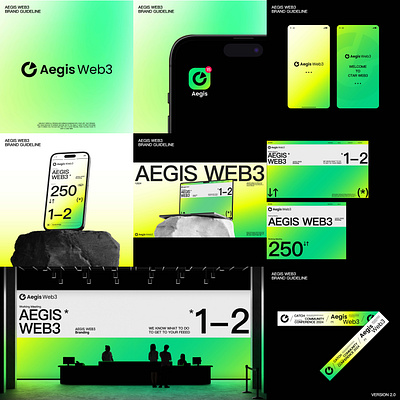 Brand Design ｜ Aegis web3 3d animation app branding design graphic design illustration logo typography ui ux vector