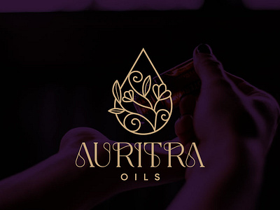 Auritra oils logo beauty brand brand identity branding cbd oil cosmetcis elegant essential oil feminine logo leaf logo design logo designer logo type minimalist nature oil oil well organic logo skincare oil symbol