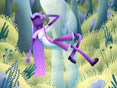 Drawing from the series "Forest Spirits" animation graphic design motion graphics