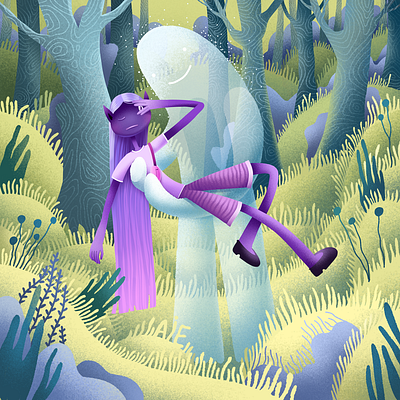 Drawing from the series "Forest Spirits" animation graphic design motion graphics