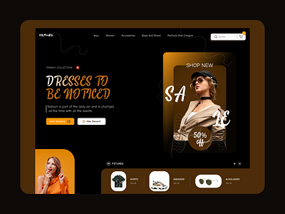 Clothing Store Landing Page 3d animation branding clothing store graphic design landing page logo motion graphics ui ux