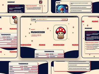 MUSHI Meme Coin Landing Page bep20 crypto landing page crypto landing page design crypto website cryptocurrency erc20 meme coin meme coin landing page meme coin website meme token meme token landing page meme token website memecoin memecoin landing page memecoin landing page design pepe pepe landing page