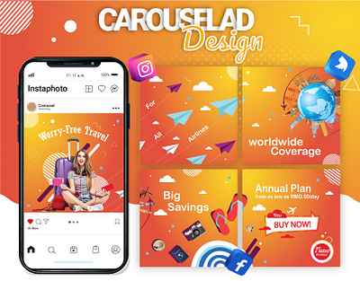 Carousel Ads Design & Instagram Post