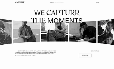 CAPTURR® Photography Studio hero photography protoype typography ui design ux design web design website