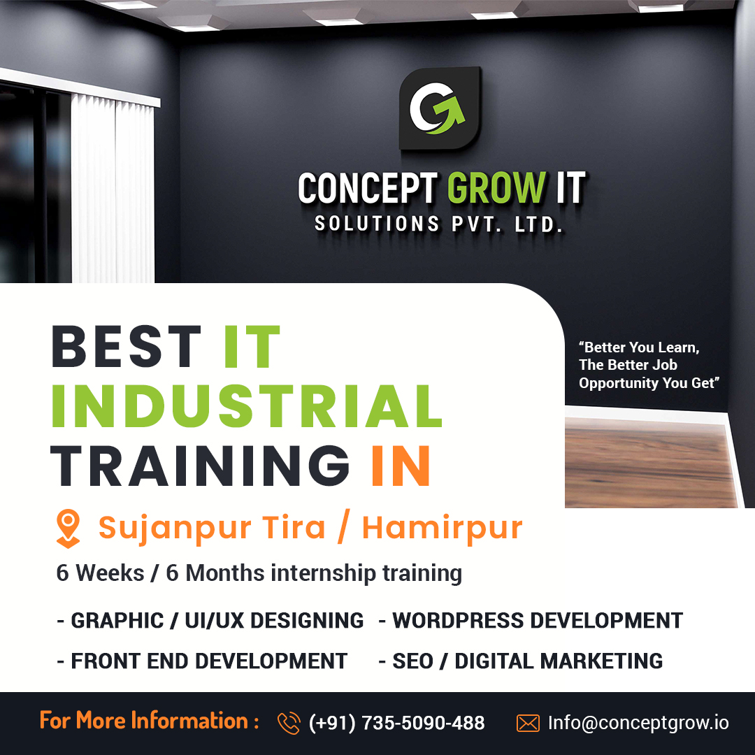 Best IT Industrial Training In Sujanpur Tira | Concept Grow IT by Rajender  Singh on Dribbble