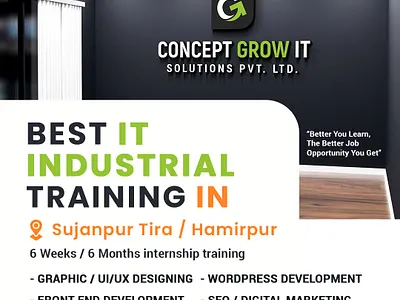 Best IT Industrial Training In Sujanpur Tira | Concept Grow IT best it industrial branding graphic design it industrial training logo motion graphics training in sujanpur tira ui