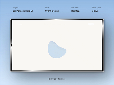 Car Portfolio Hero UI 3d animation branding design graphic design illustration logo motion graphics ui vector