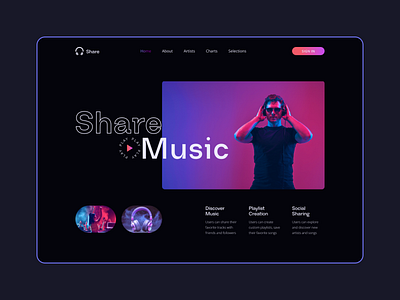 Design for a Music Platform figma webdesign