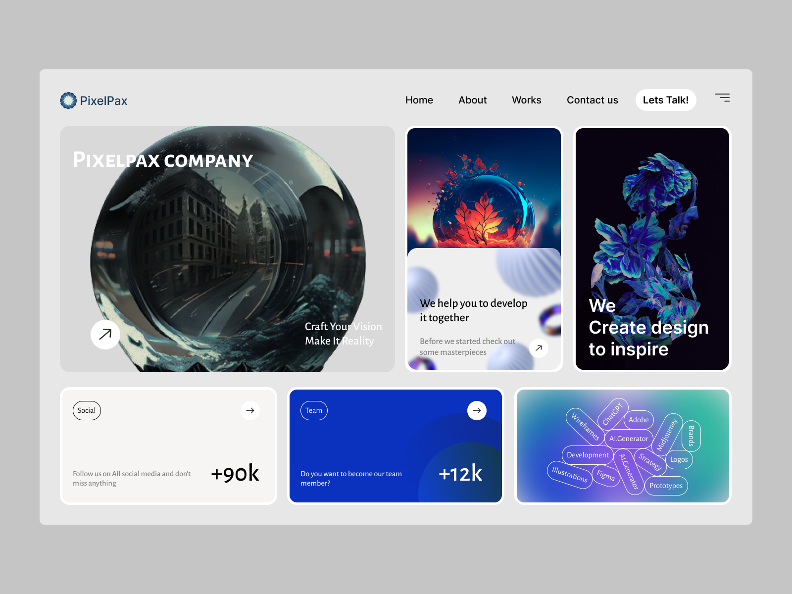 PixelPax design company ai app branding company creative design galery graphic design home design illustration logo navigationbar posters tools ui uiux ux vector web design widgets