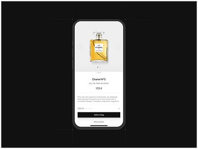 CHANEL product page concept chanel concept design figma mobile ui ux webdesign