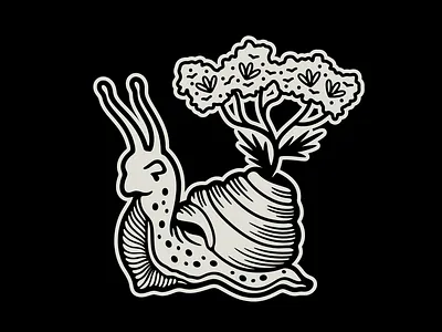 Snail Pace Spring design doodle drawing flowers graphic design illustration snail vector