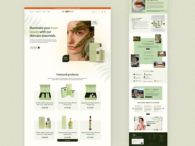 Website redesign - La Matilla beauty brand ecommerce olive oil redesign web