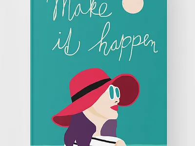Make it happen 2d art artwork design digital digital art digital illustration digital print digitalart girl green illustration illustration art minimal minimalist print procreate red summer woman