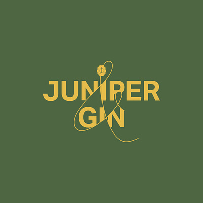 Juniper & Gin branding gin logo