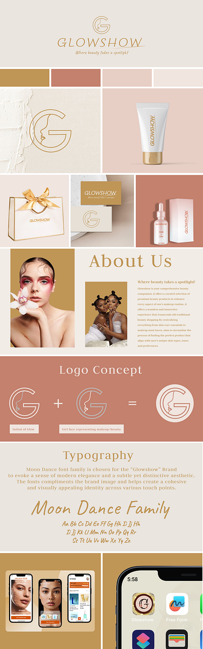 Branding for a beauty application aesthetic app branding design illustration logo ui ux visual