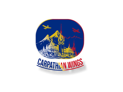Carpathian Wings Airlines branding graphic design illustrator logo ux