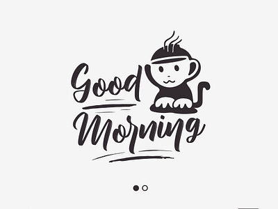 Cheerful Morning clean design good morning graphic design logo minimalist monkey playfull